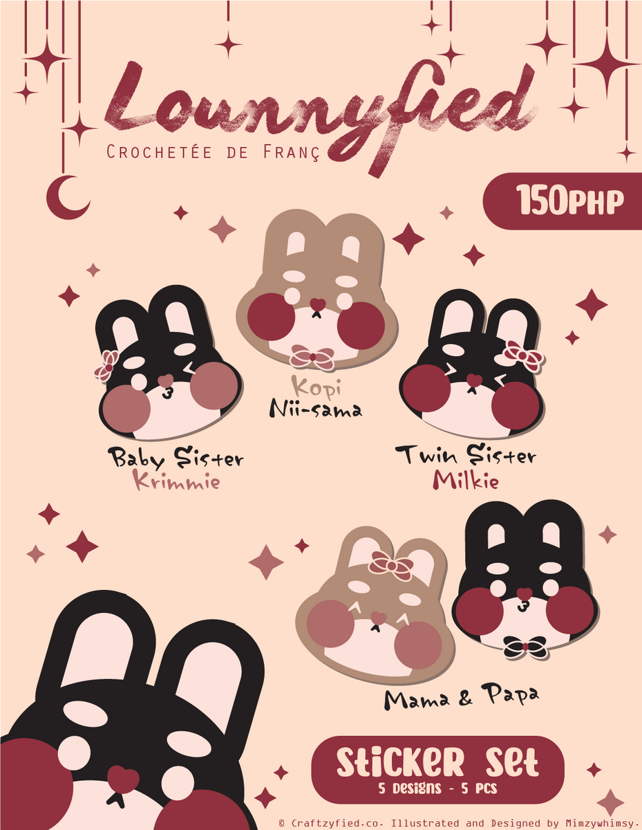 Bunbun Family Sticker Set